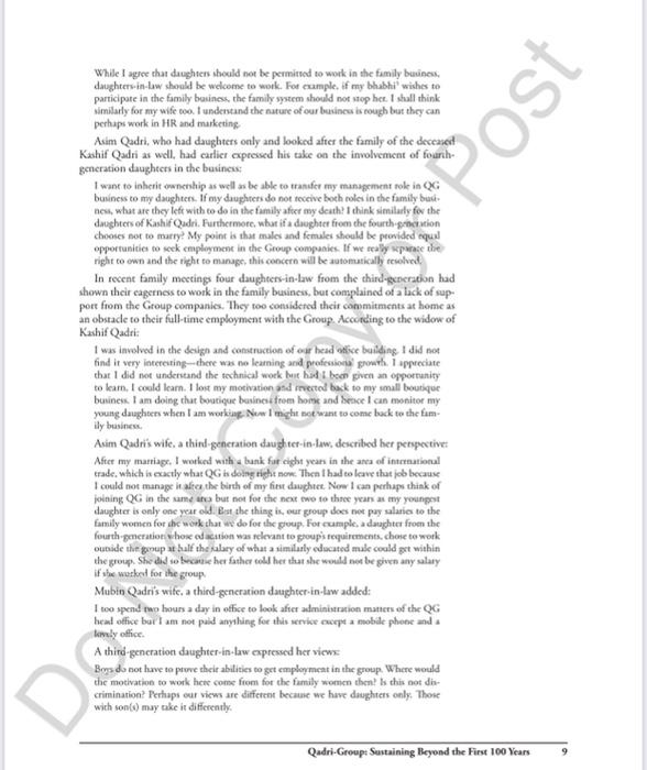 Case Study for it. NA0367 Qadri-Group: Sustaining