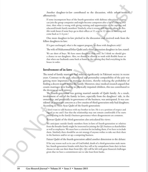 Case Study for it. NA0367 Qadri-Group: Sustaining