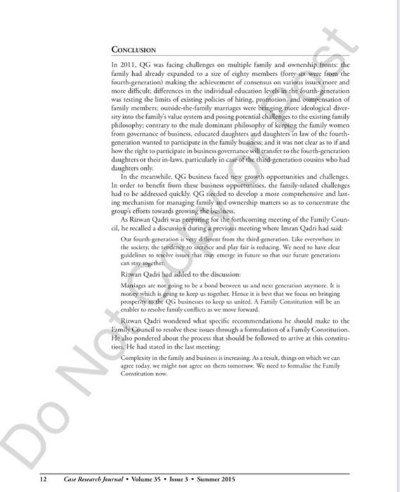 Case Study for it. NA0367 Qadri-Group: Sustaining