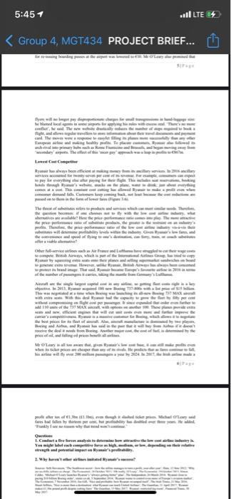 3. a. Conduct a five forces analysis to determine