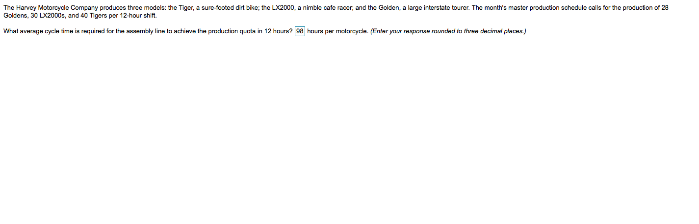 The Harvey Motorcycle Company produces three