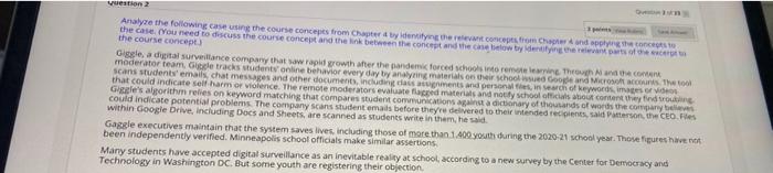 vuestion Analyze the following case using the