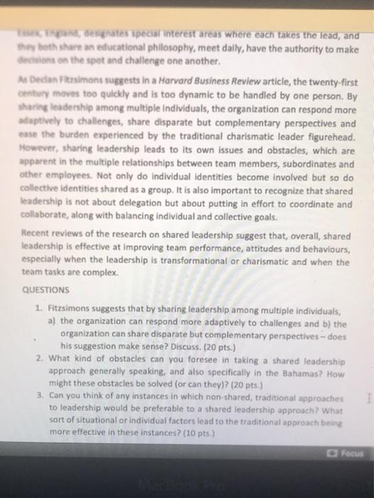 Organizational Behaviour (MGMT303) Case Analysis: