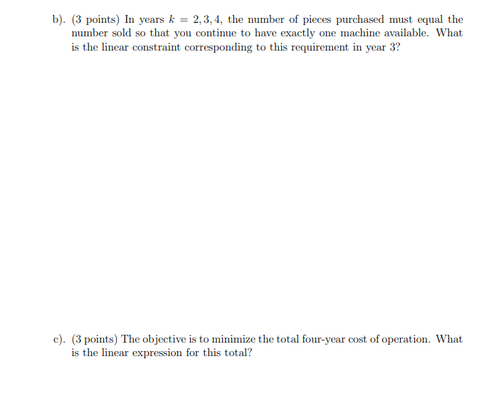 6. (total 15 points) A simple replacement problem