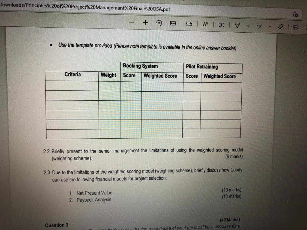 - Use the template provided (Please note template