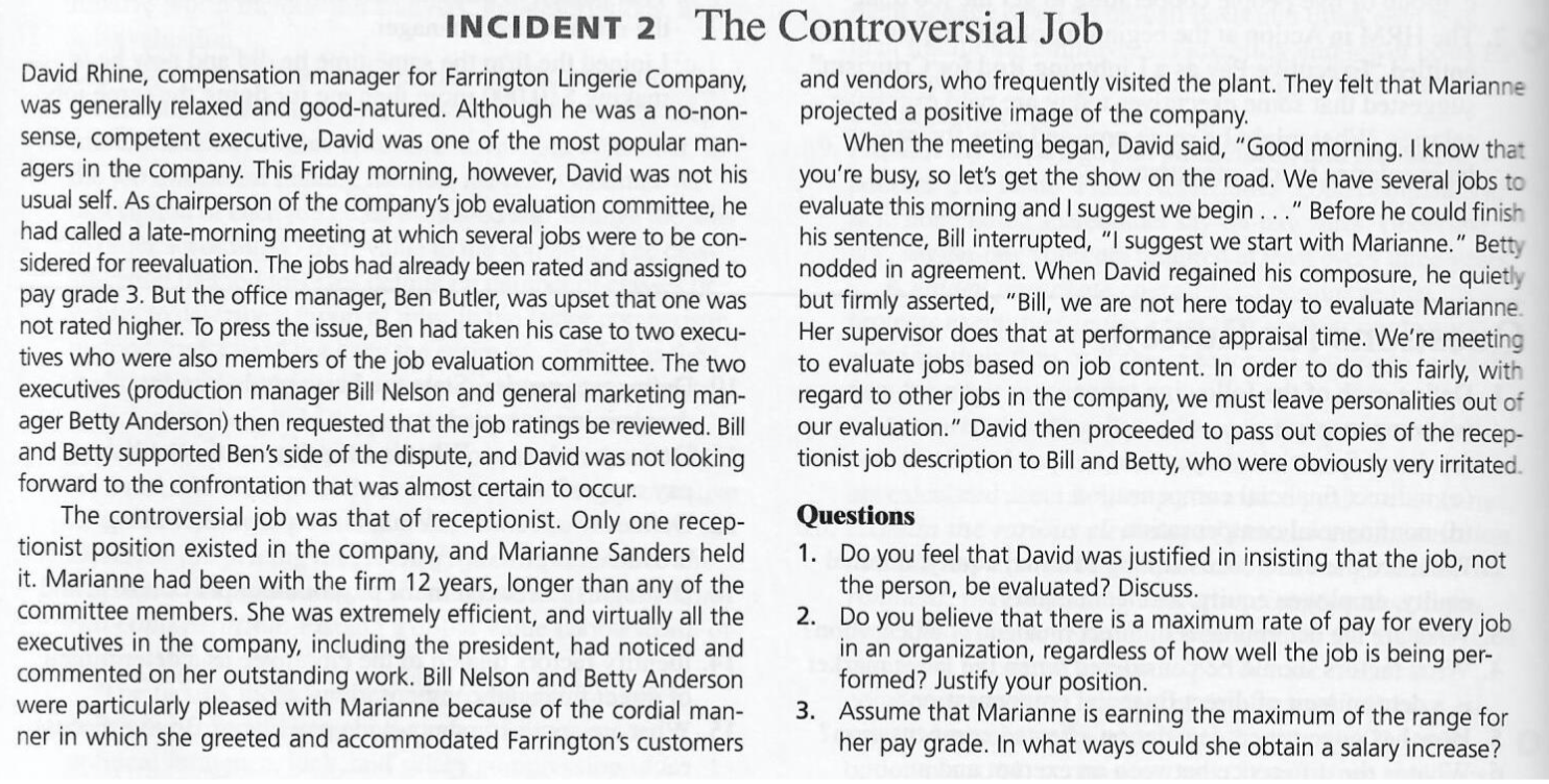 INCIDENT 2 The Controversial Job David Rhine,