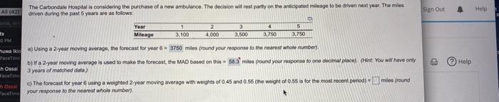 c) The Carbondale Hospital is considering the