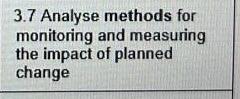 3.7 Analyse methods for monitoring and measuring