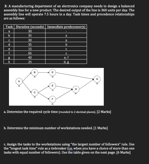 3: A manufacturing department of an electronics