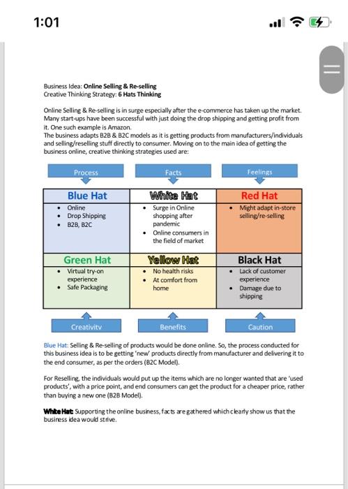 Create swot analysis for each each two business
