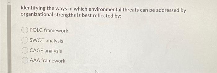 Identifying the ways in which environmental