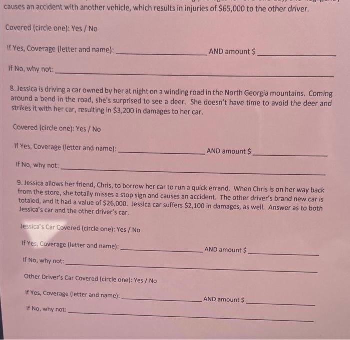 please helpppp causes an accident with another