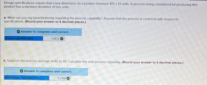Just answer C please Design specifications