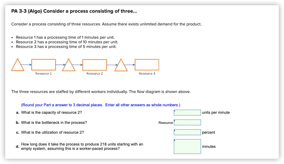 PA 3-3 (Algo) Consider a process consisting of