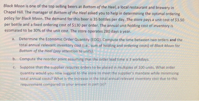 Black Moon is one of the top selling beers at