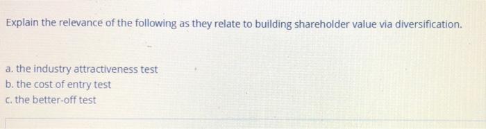 Explain the relevance of the following as they