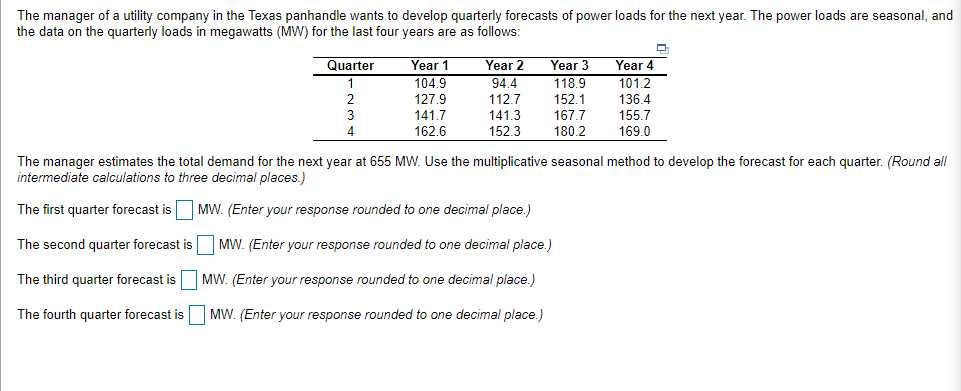 solve in excel if possible. Show equations used