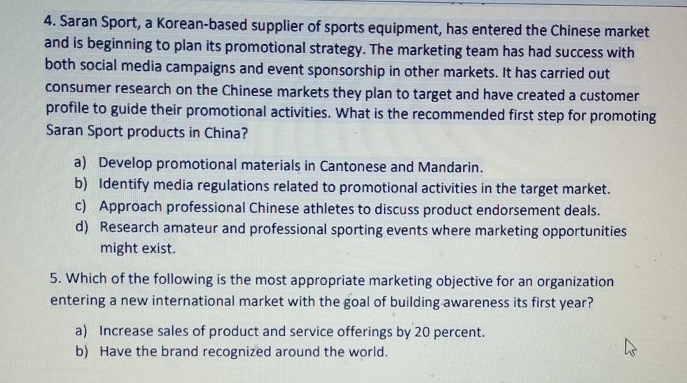 4. Saran Sport, a Korean-based supplier of sports