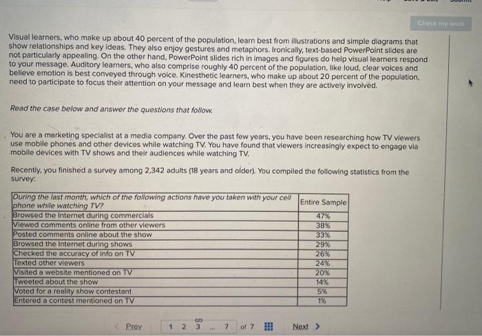 Required information Audience Analysis