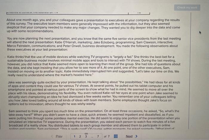 Required information Audience Analysis