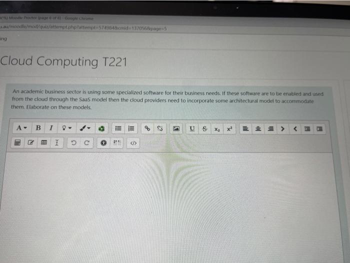 cloud computing question