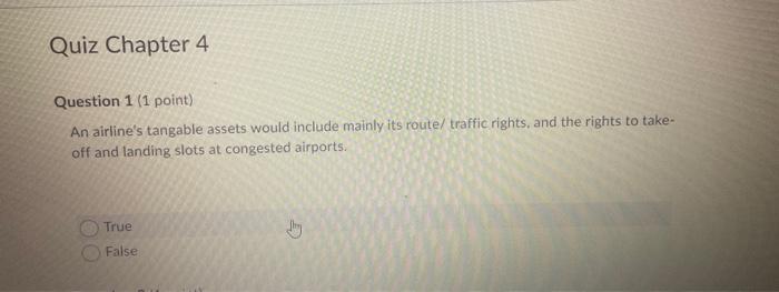 An airline's tangable assets would include mainly