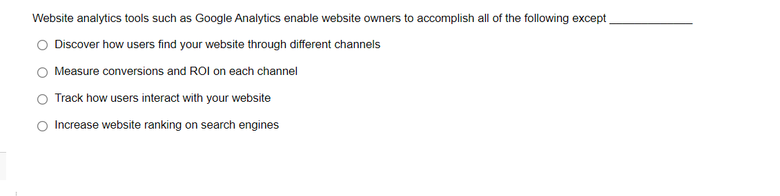**7 Website analytics tools such as Google