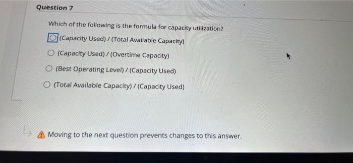 urgent Question 7 Which of the following is the