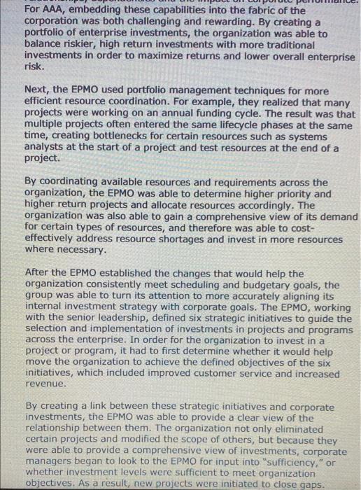 Please read and answer Case study questions