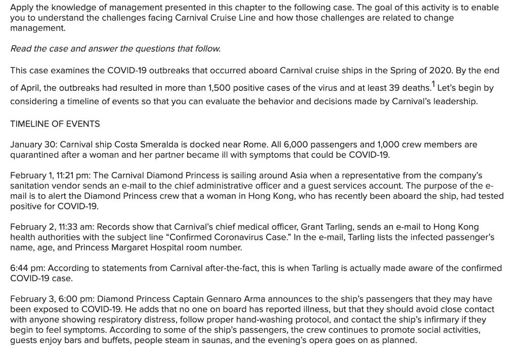 Apply the knowledge of management presented in