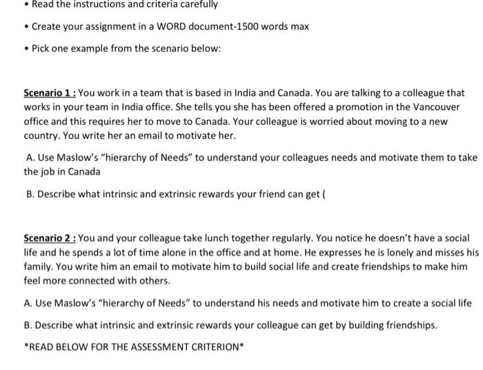 please write 1500 words - Read the instructions