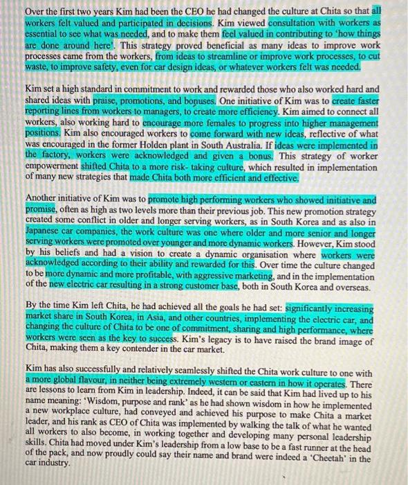 Please note: this is a simulated case study so