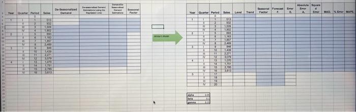 please use the excel sheet below and please show