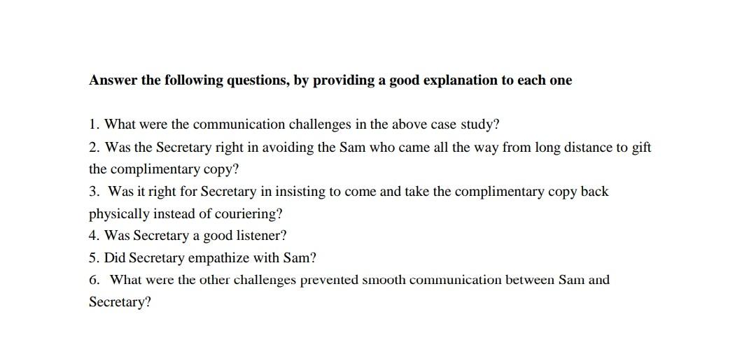 BUSA 232, 1st semester 2021-2022 Case Study Sam