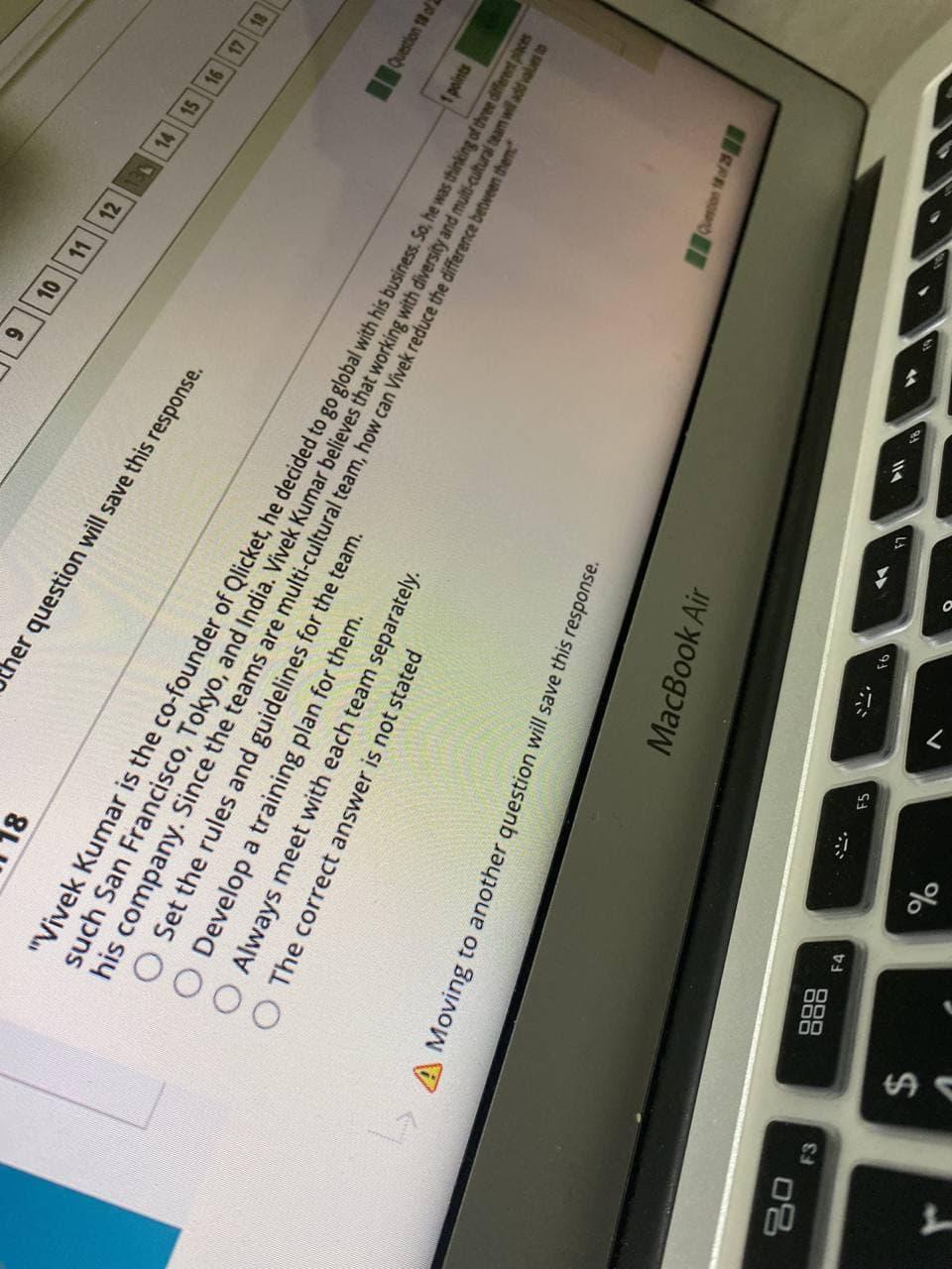 18 9 | ther question will save this response. 9