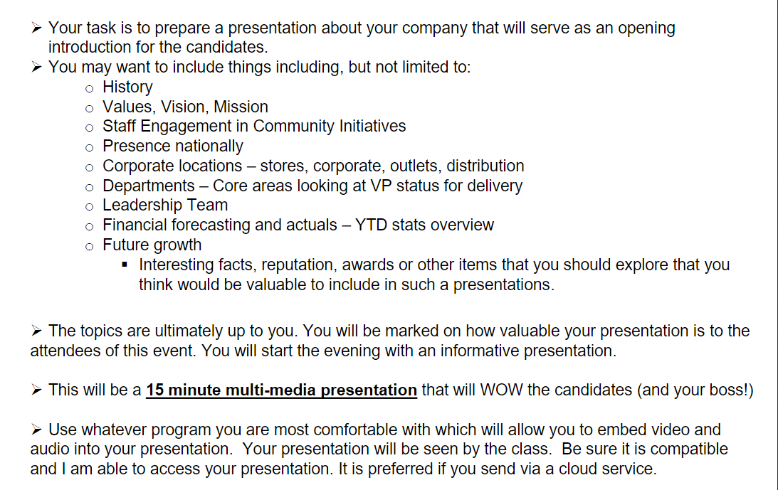 Scenario You are the Executive Assistant & Office