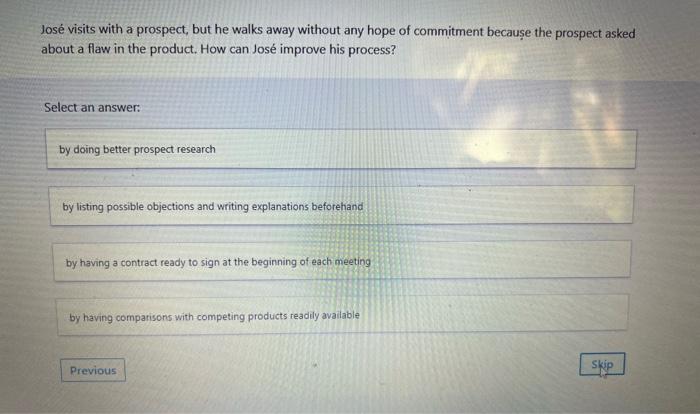 Jos visits with a prospect, but he walks away