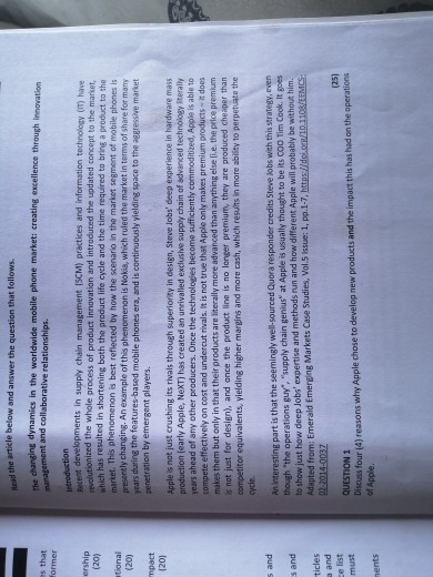 Discuss four reasons why Apple chose to develop