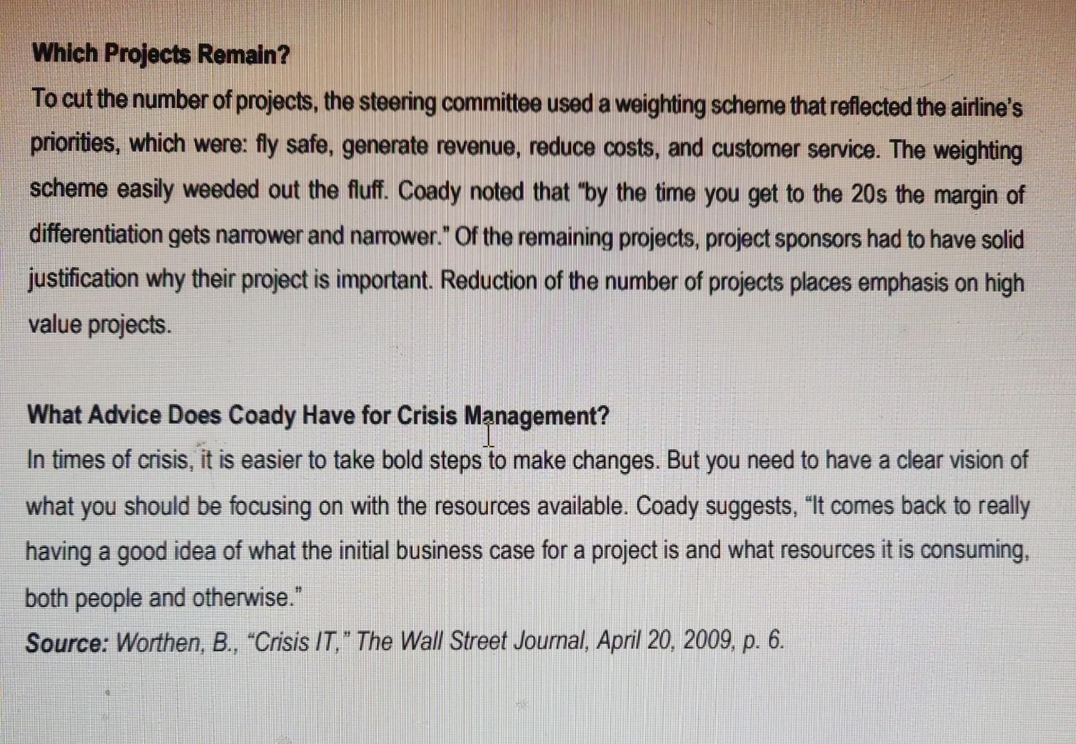 Read the case study below and answer ALL the