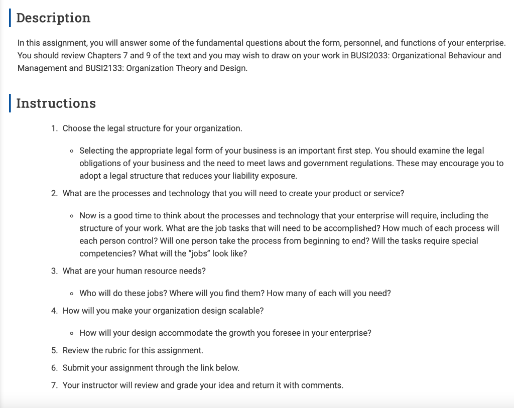 Description In this assignment, you will answer