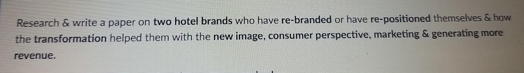 hotel franchising and brand management Research &