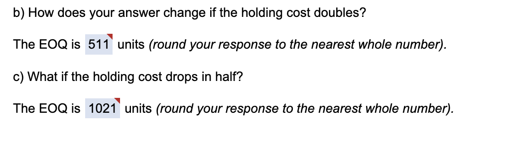 If D=8,400 per month, S=$43 per order, and