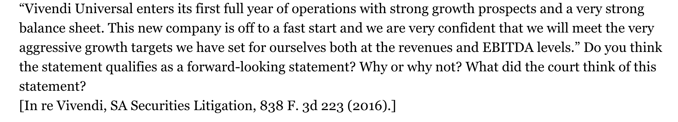 Vivendi Universal enters its first full year of