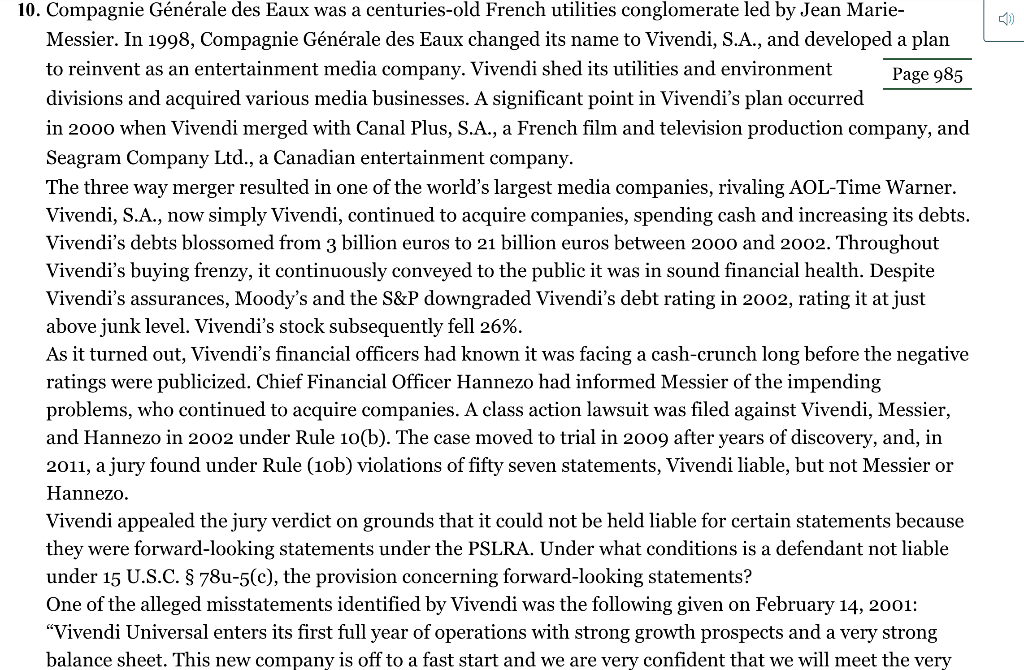 Vivendi Universal enters its first full year of