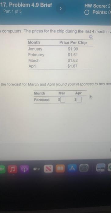 using a two month moving average calculate the