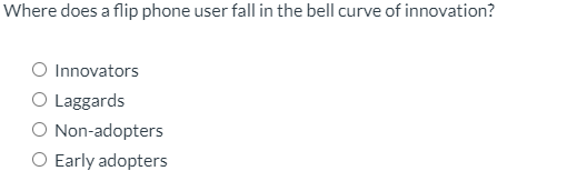 Where does a flip phone user fall in the bell