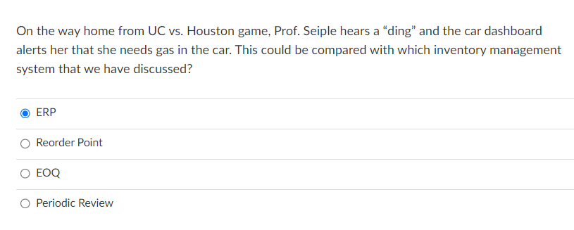 On the way home from UC vs. Houston game, Prof.