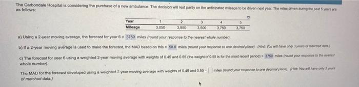 The Carbondale Hospital in considering the