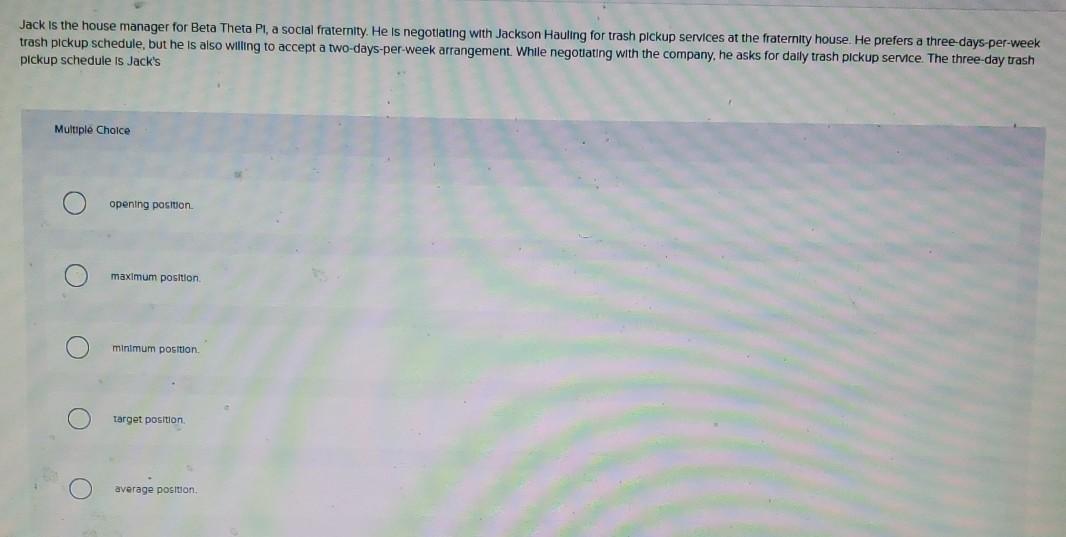 Jack is the house manager for Beta Theta PI, a