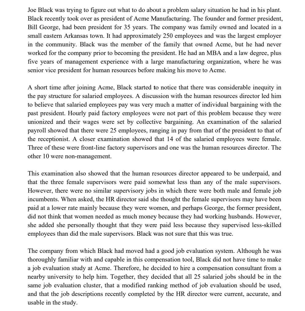 Joe Black was trying to figure out what to do